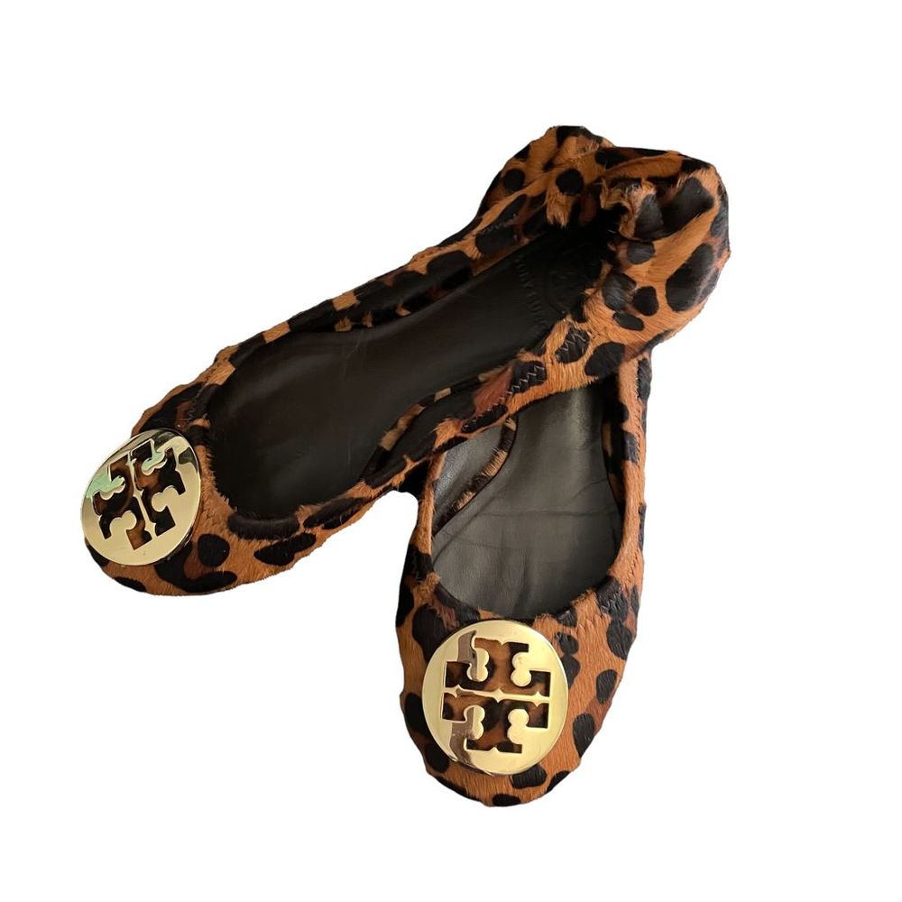 Tori Burch animal print flats Sz 6.5